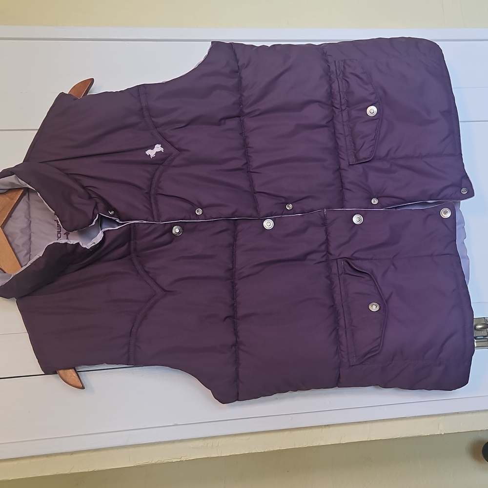 Cowgirl Up Puffer Vest Reversible Purple/lavender Size XL